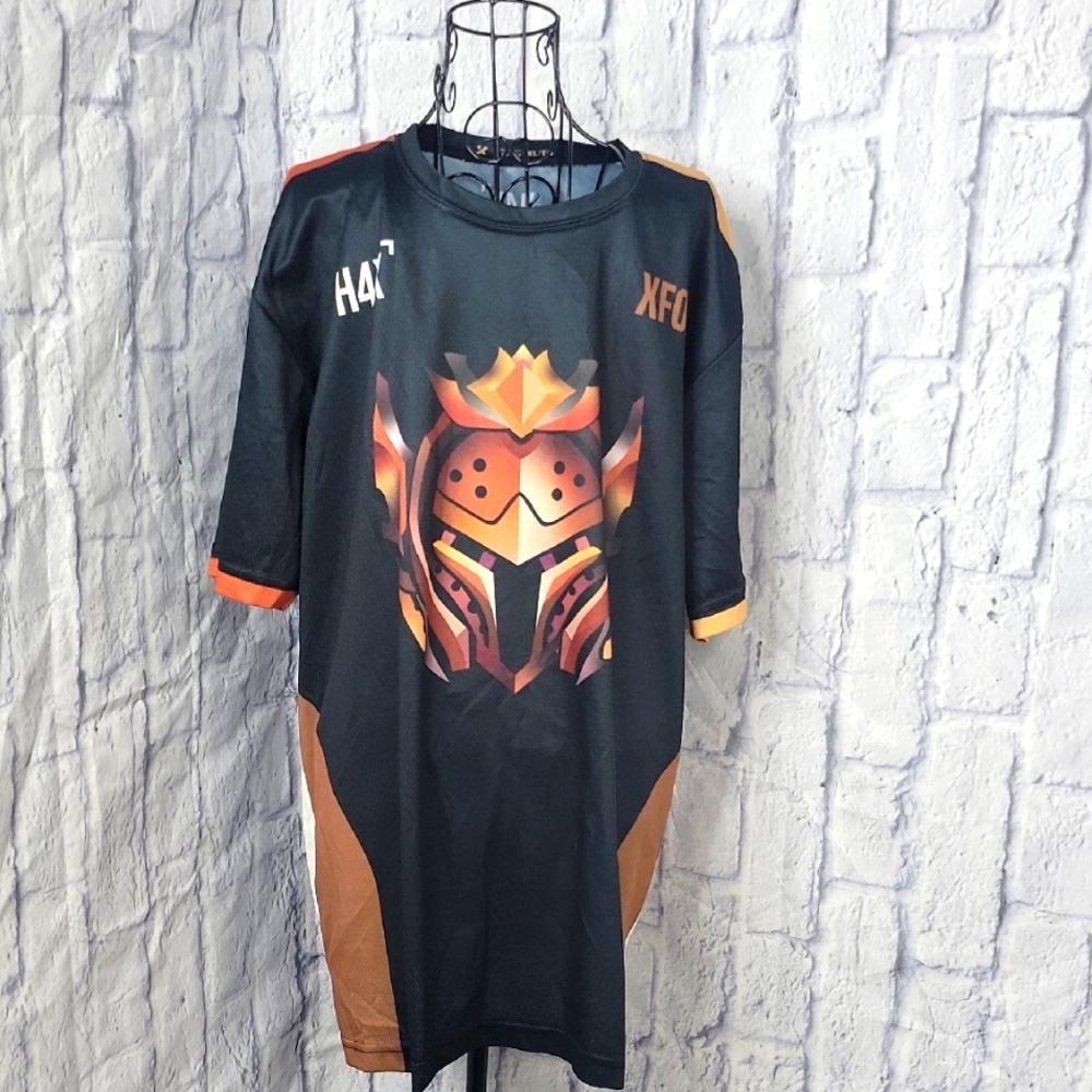 Black and‎ Orange Graphic Men's Jersey